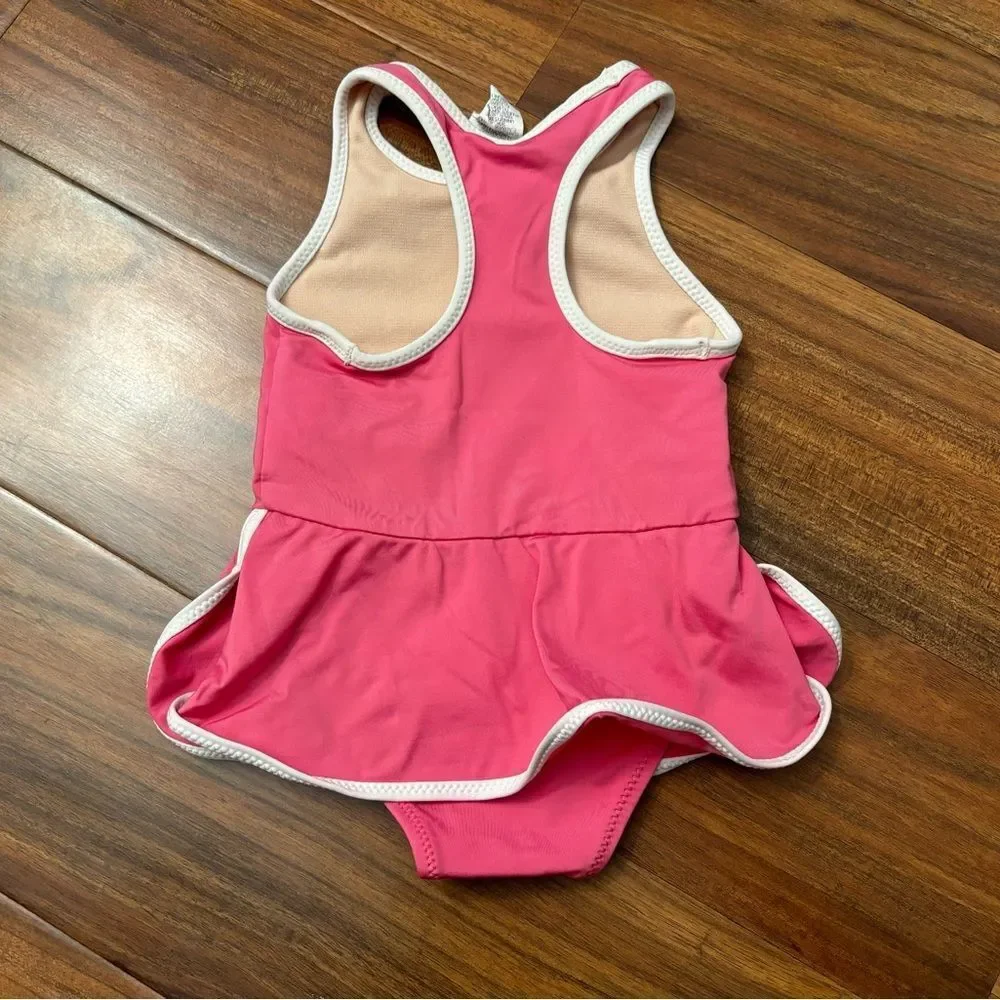 Ralph Lauren pink/white one piece bathing suit.